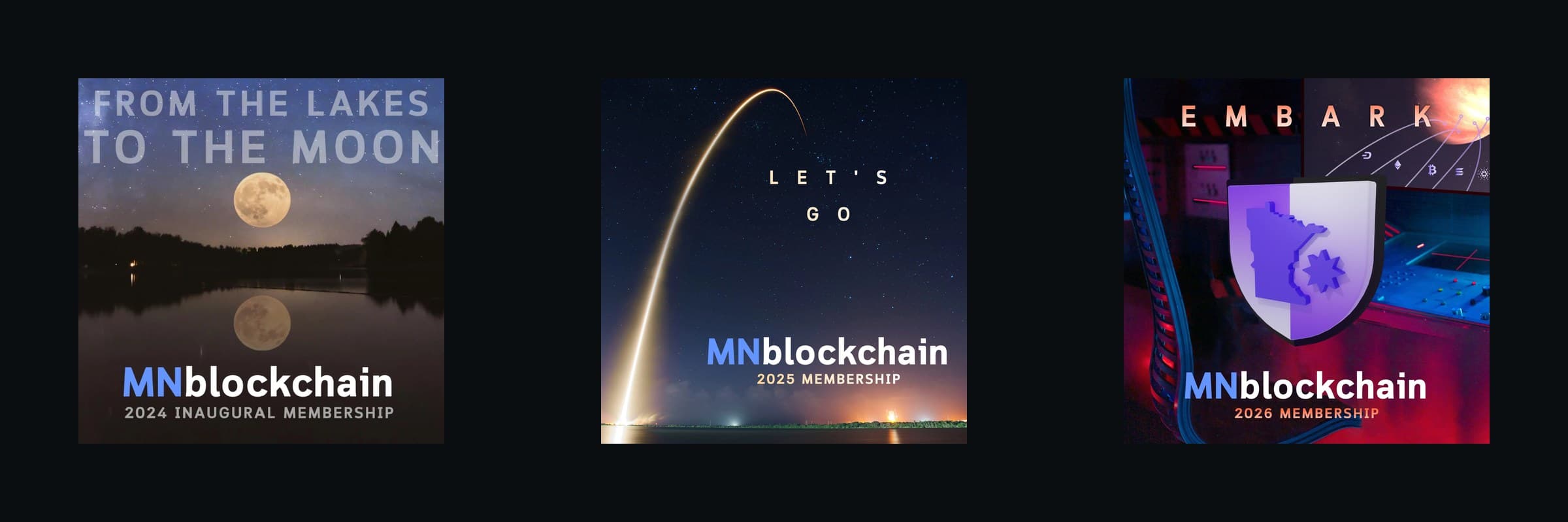 MNblockchain Membership NFTs from 2024, 2025, and 2026